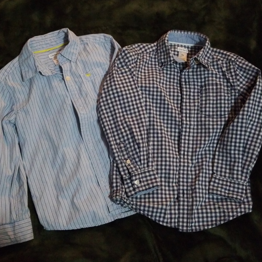 Pair of Carter's Collared button downs